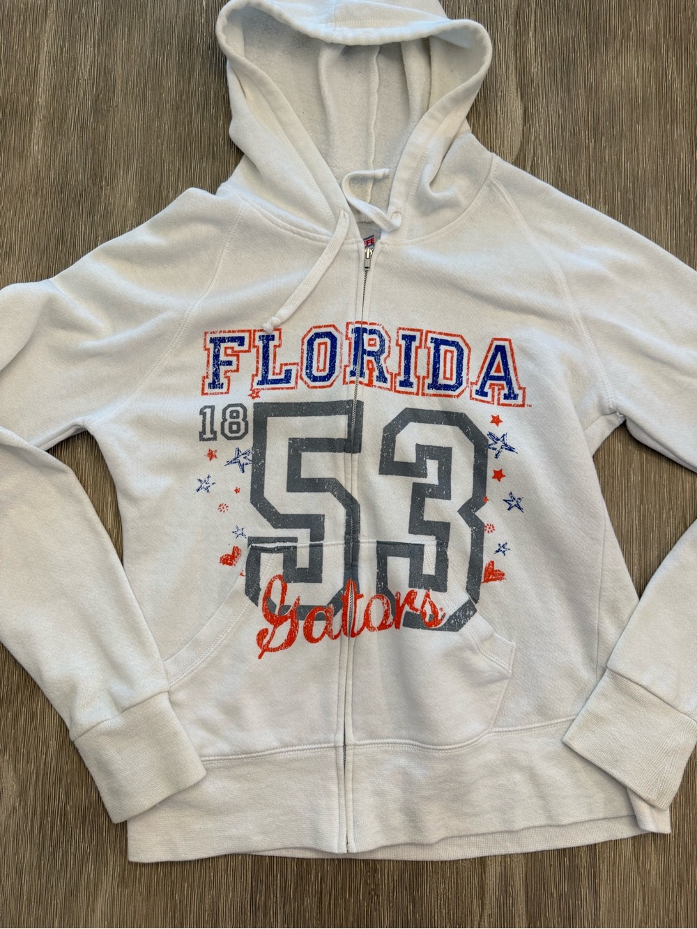 Soffe Florida Gators White Full-Zip College Hoodie Size XL